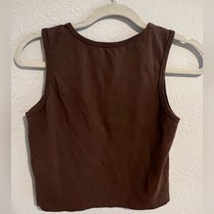 Brandy Melville Brown Heart Tank